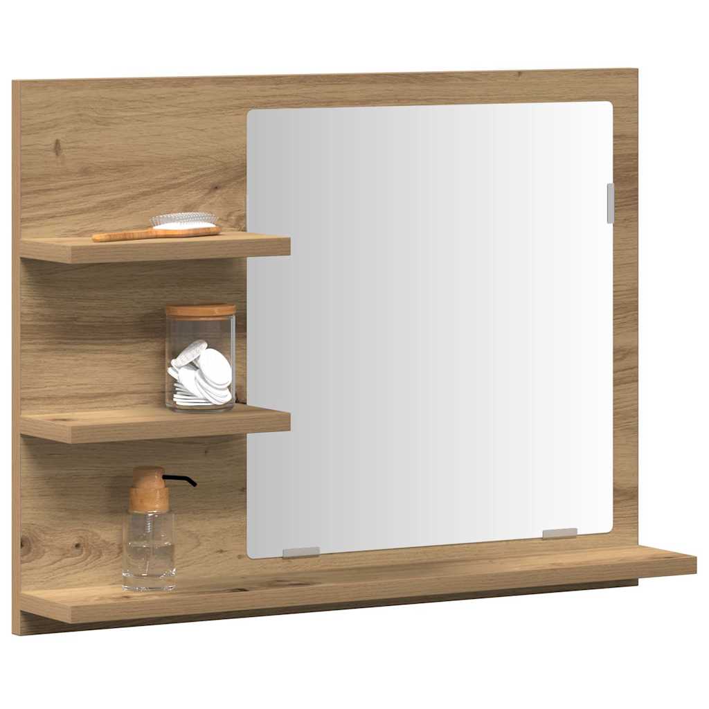 Badspiegel Weiß 60x10,5x45 cm Holzwerkstoff