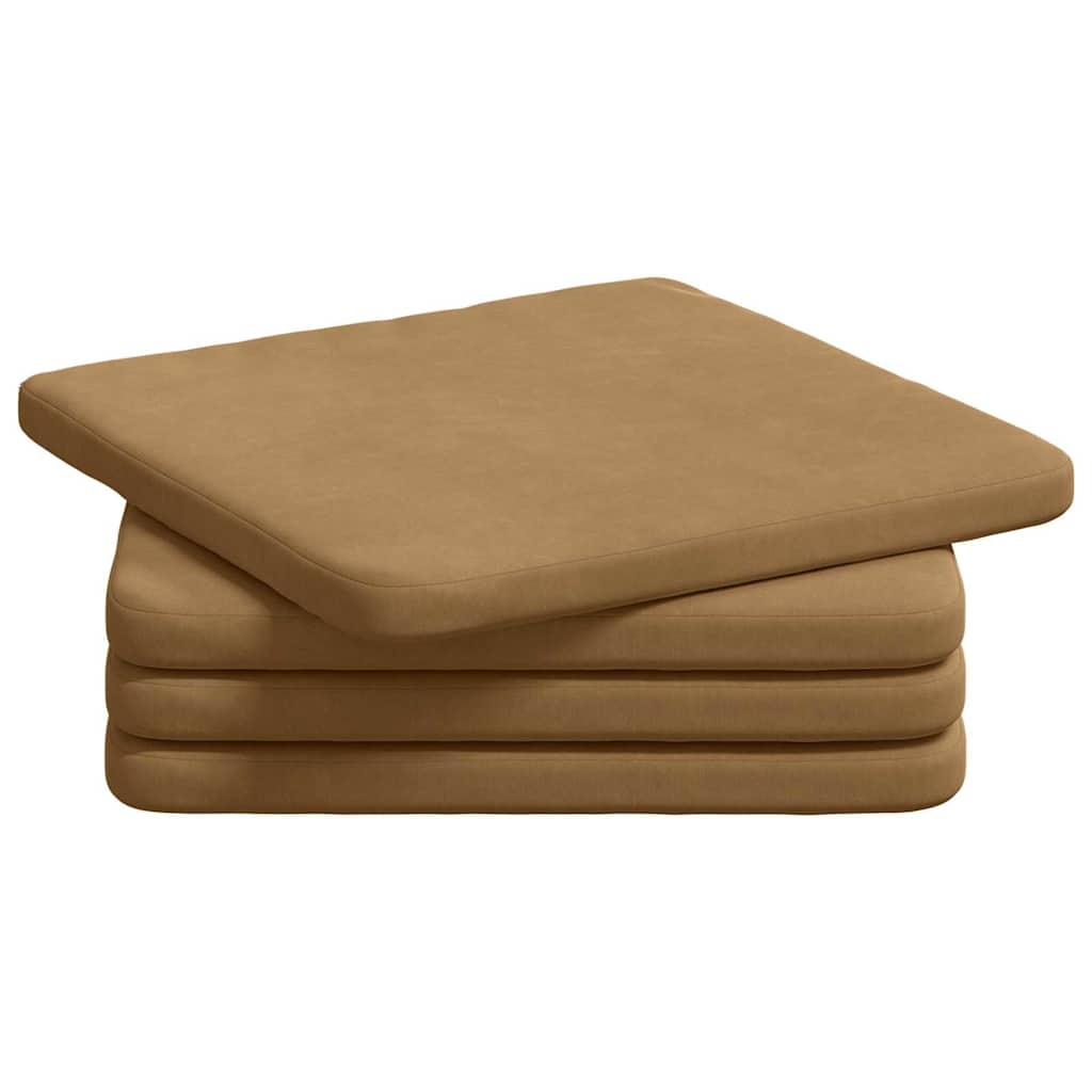 Sitzkissen 4 pcs Blau 40 x 40 x 3 cm Samt