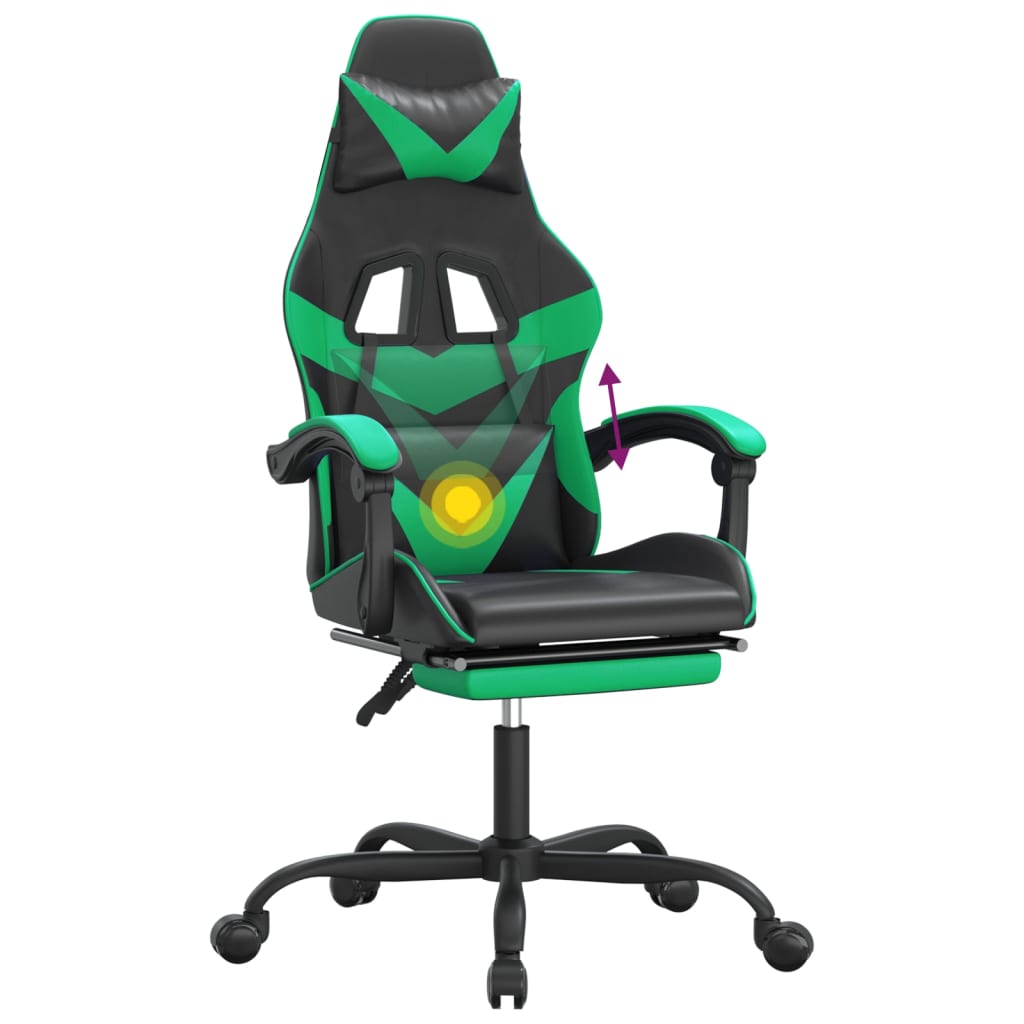 Gaming-Stuhl Drehbar Schwarz und Rot Kunstleder