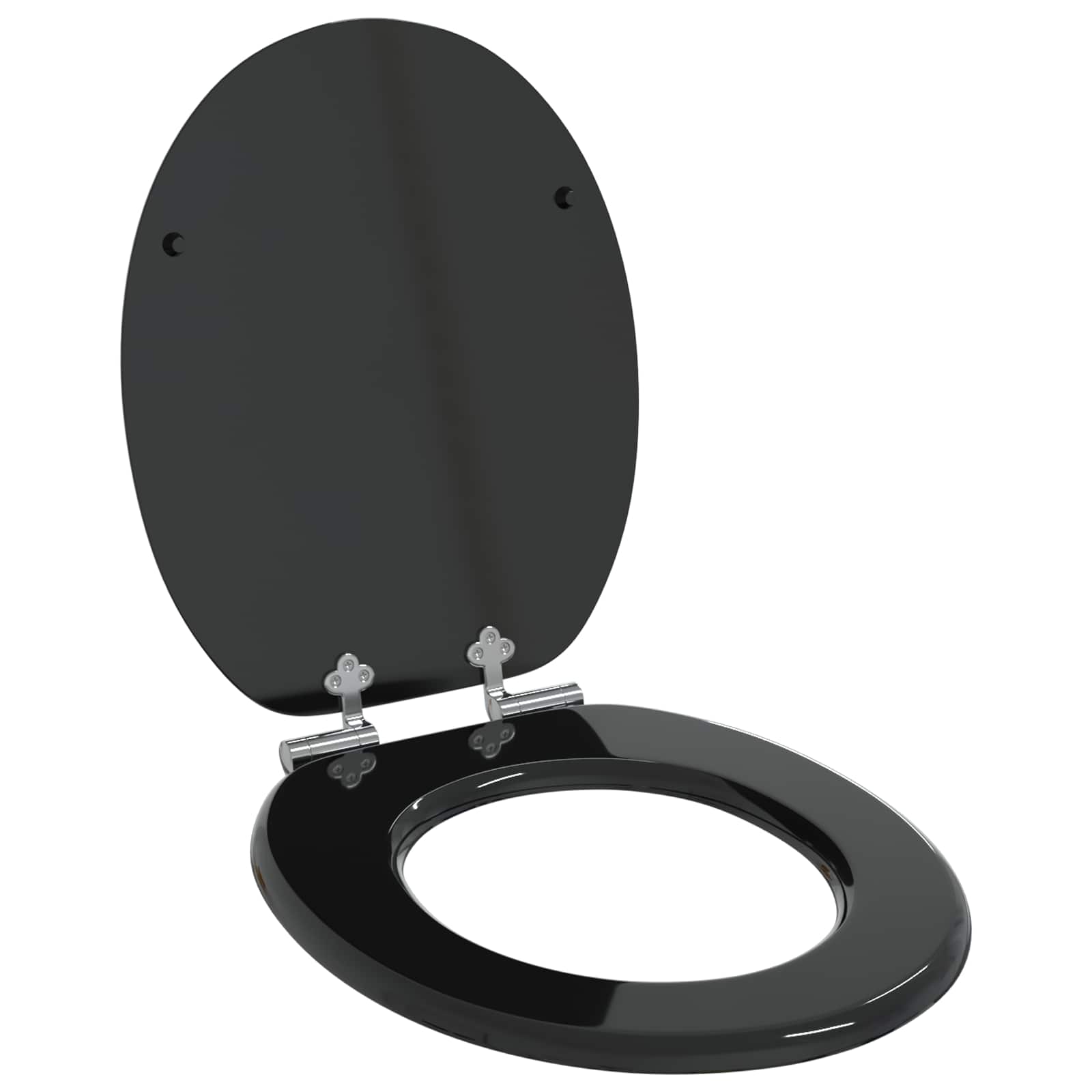 Toilettensitz MDF Deckel Schlichtes Design Weiß