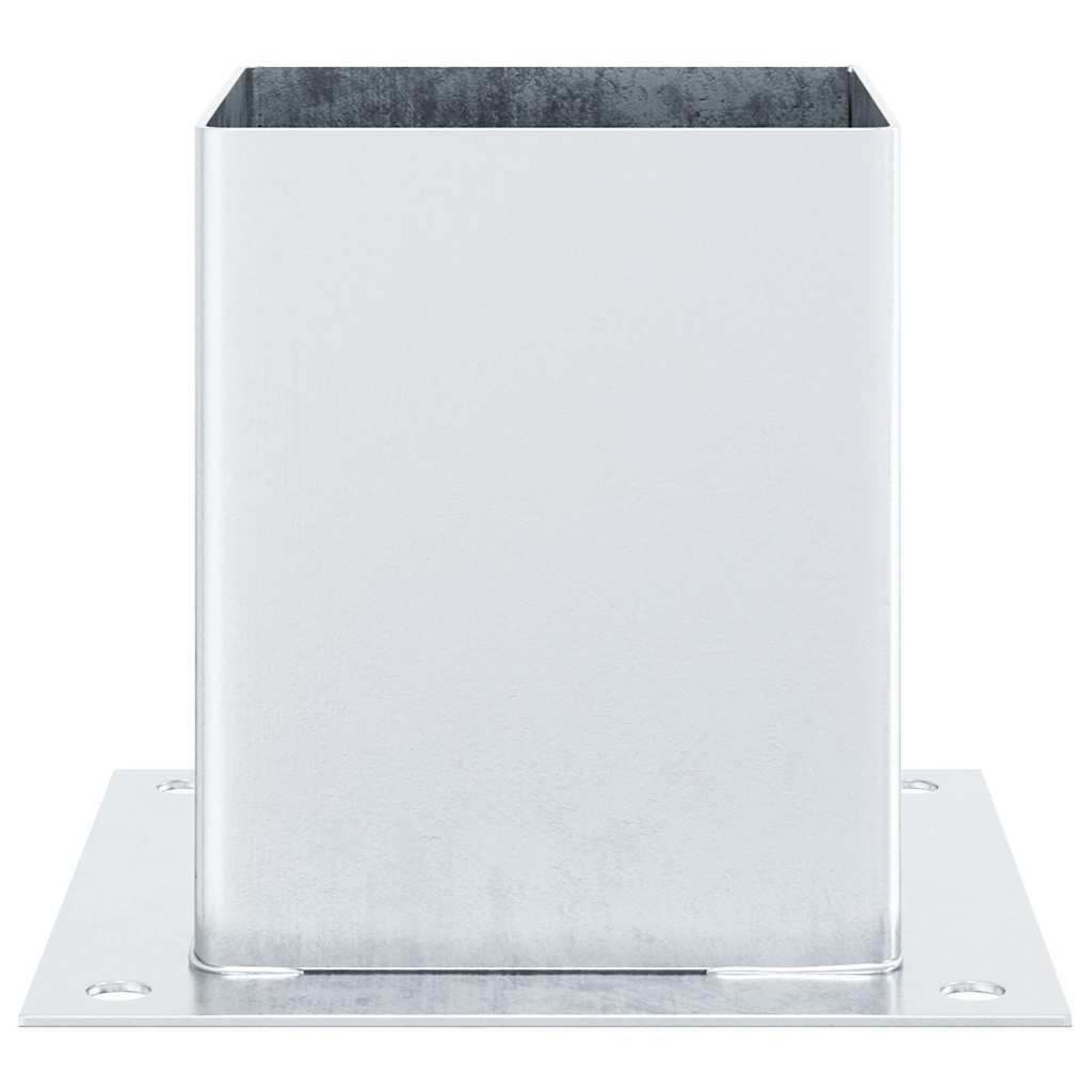 Pfostenträger Quadratisch 4Stk. Silber 46x46mm Verzinkter Stahl