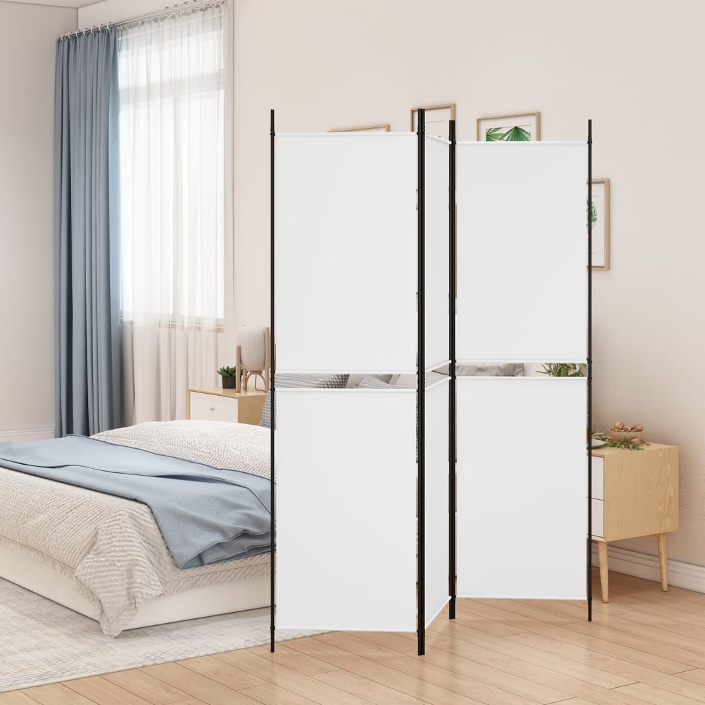 3-teiliger Raumteiler Beige 150 x 180 cm Stoff