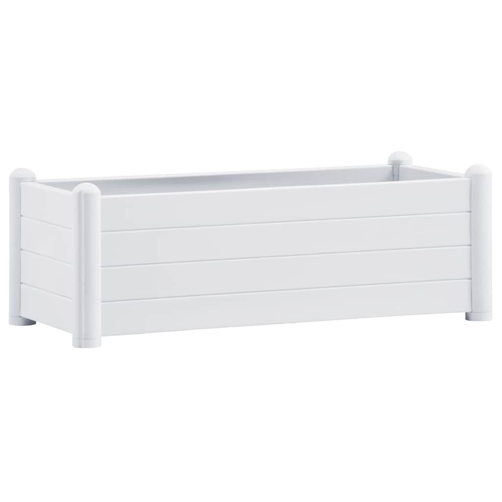 Garten-Hochbeet PP Weiß 43x43x35 cm