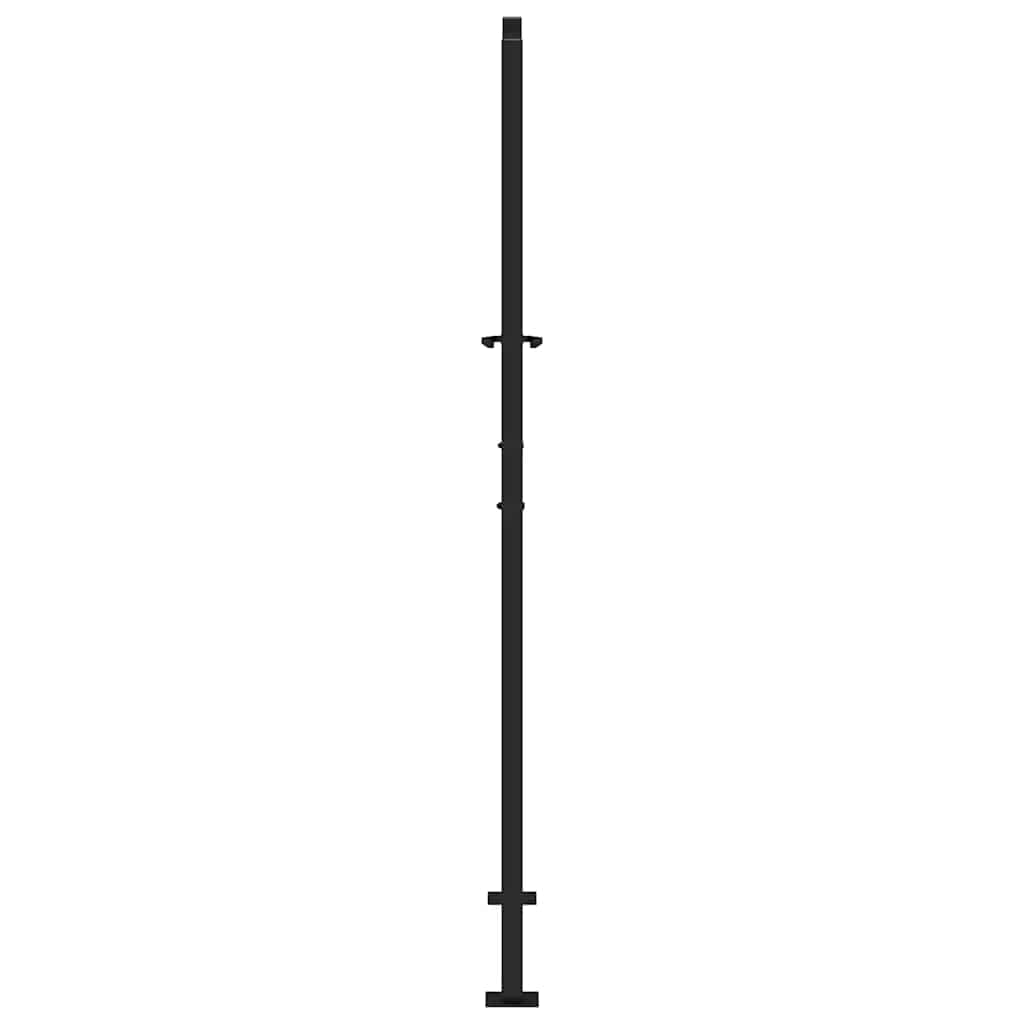 Gartentor Schwarz 100x100 cm Stahl Lichtdesign