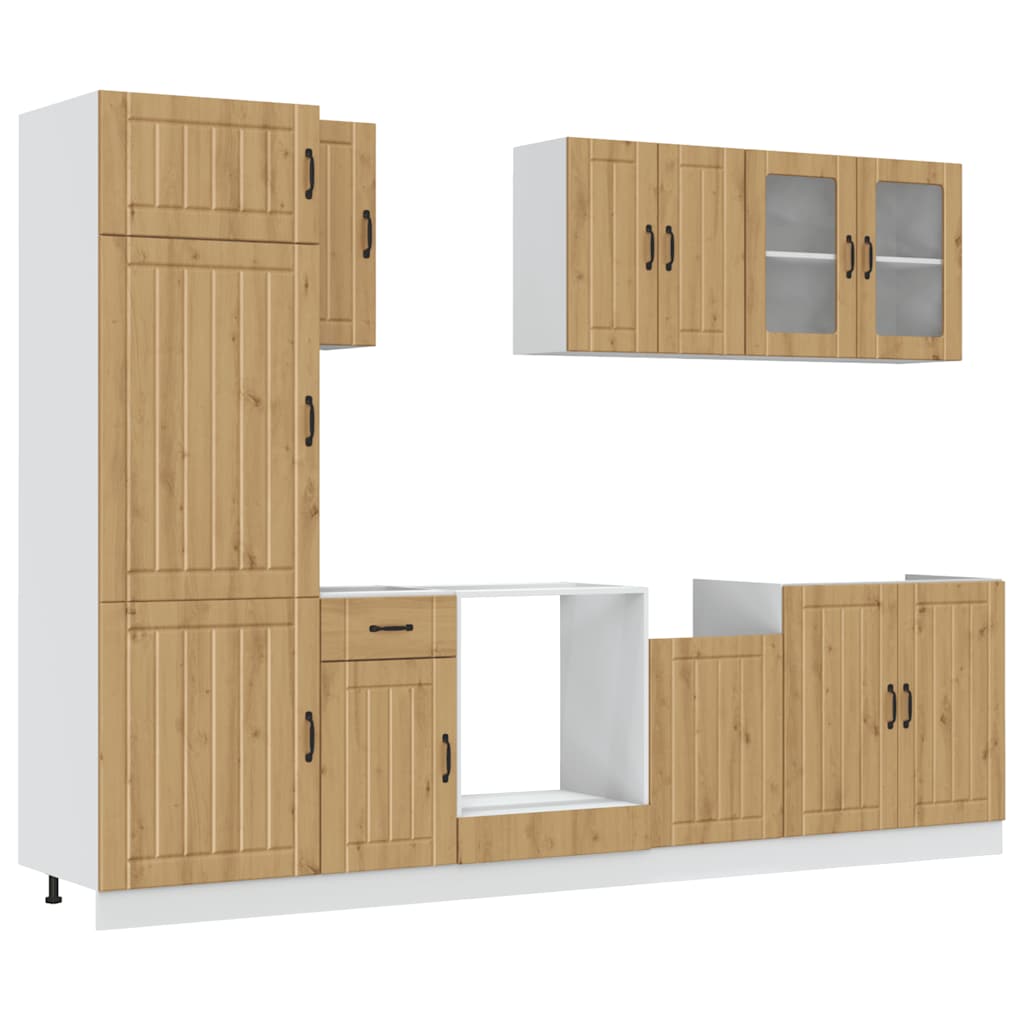 8-tlg. Küchenschrank-Set Lucca Weiß Holzwerkstoff