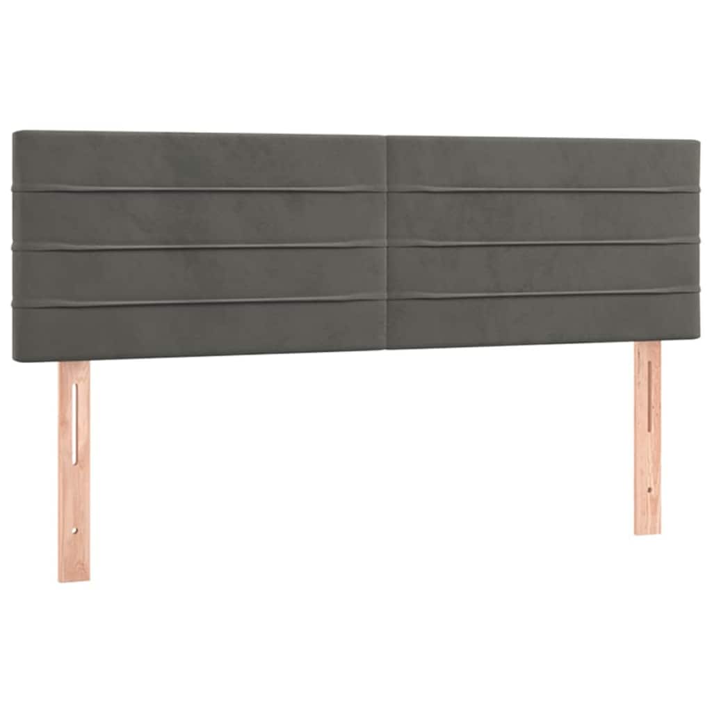 Kopfteil Hellgrau 80x5x118/128 cm Samt