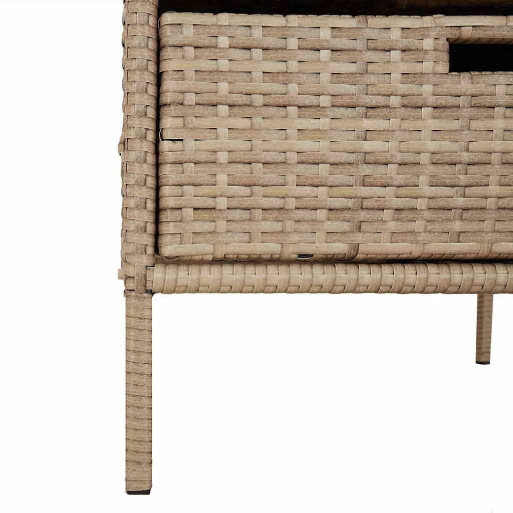 Gartenschrank Schwarz 55x59x80 cm Poly Rattan