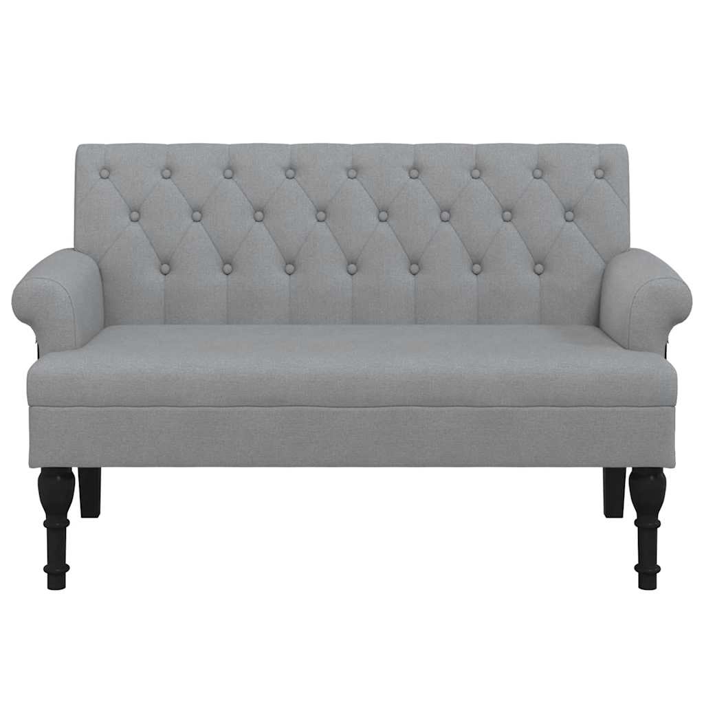 Bank mit Rückenlehne Dunkelgrau 120 x 62 x 75,5 cm Stoff
