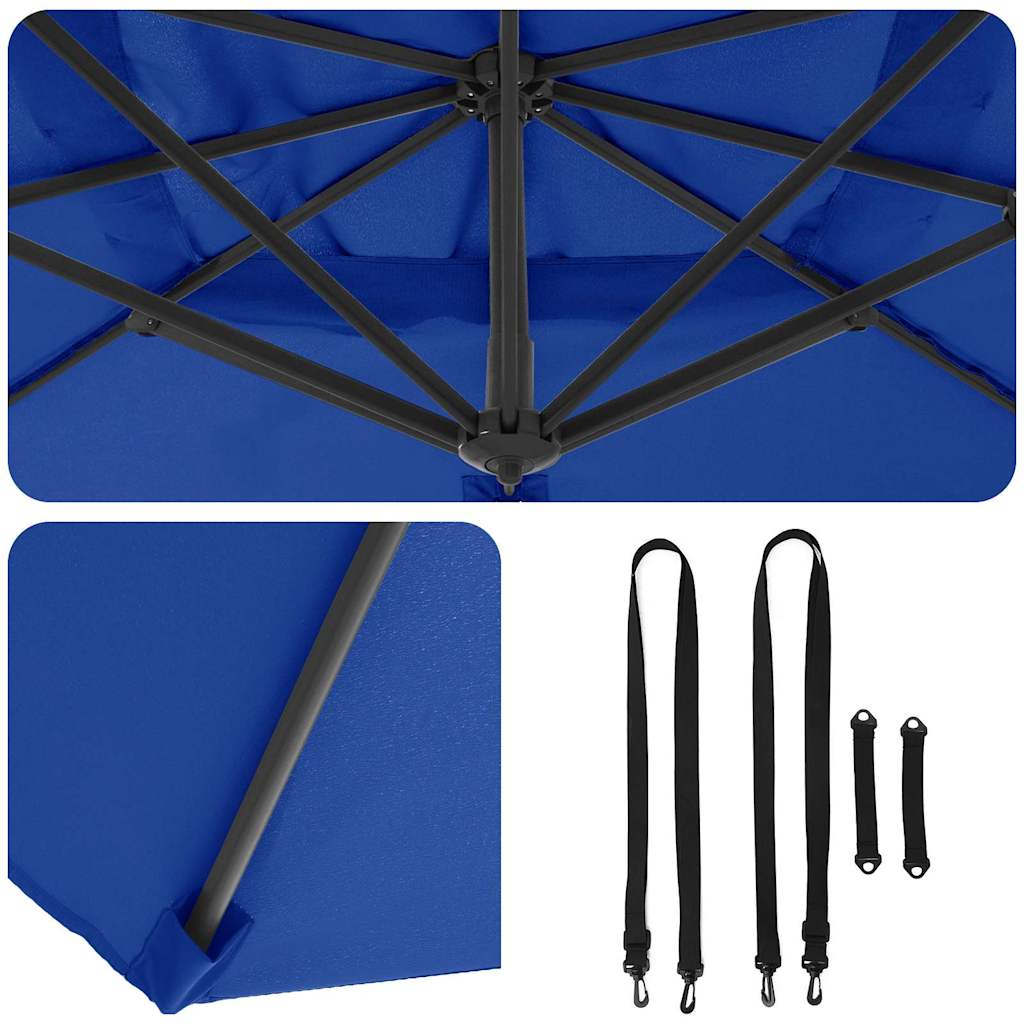 Roma Parasol Beige 286 x 284 x 265 cm Aluminium und Polyester