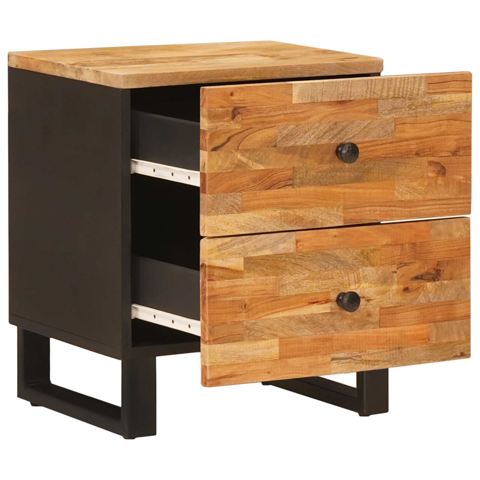 Nachttisch Braun 40 x 33 x 46 cm Massivholz Mango