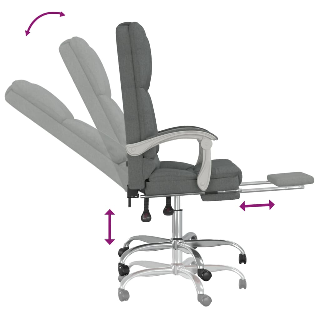 Bürostuhl mit Massagefunktion Taupe Stoff
