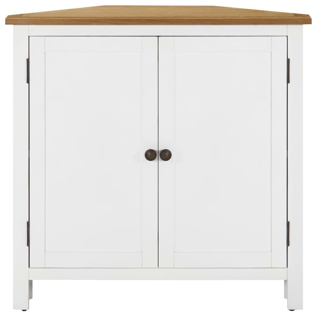 Eckschrank 80x33,5x78 cm Massivholz Eiche