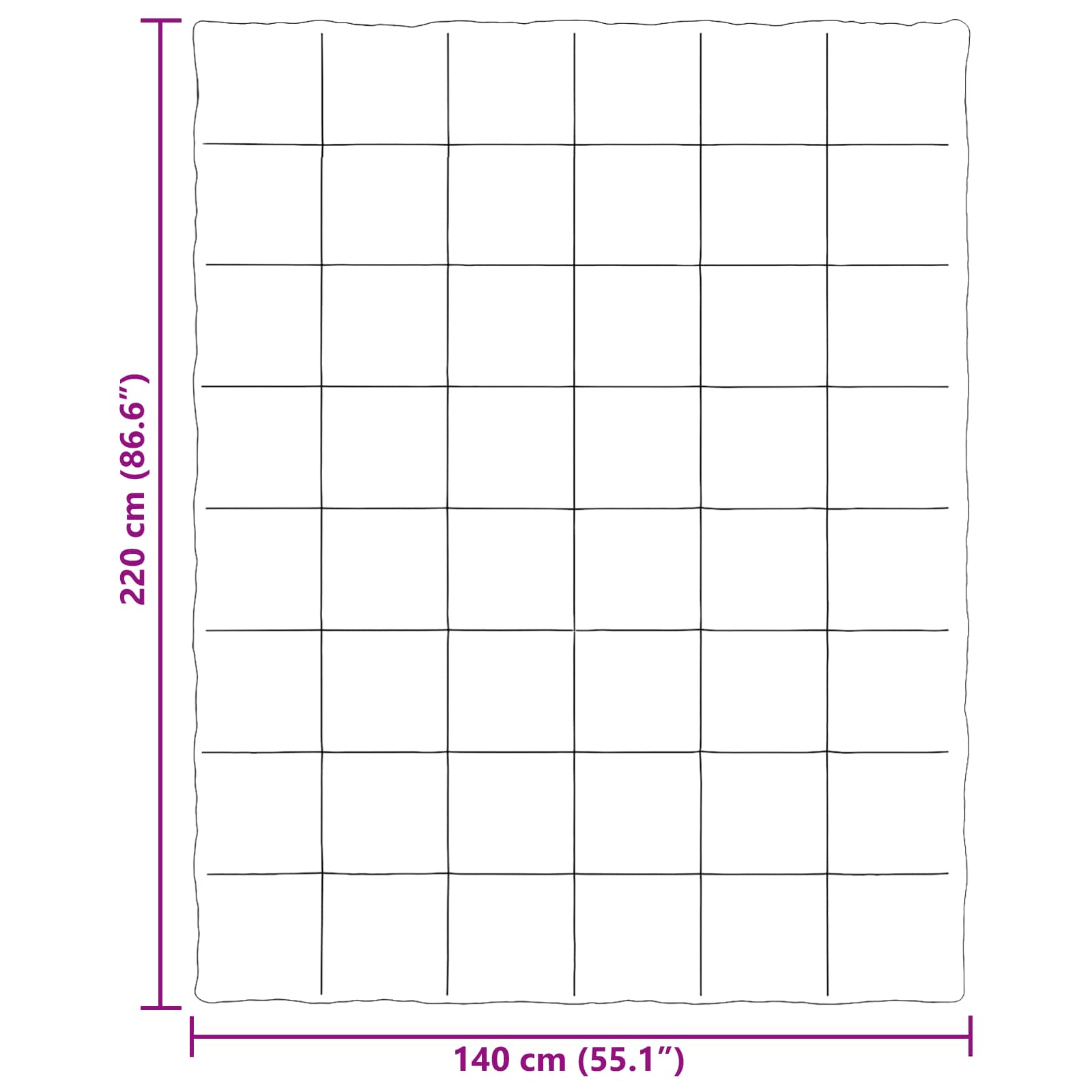 Sommerdecke Gesteppt Anthrazit 135 x 200 cm Mikrofaser
