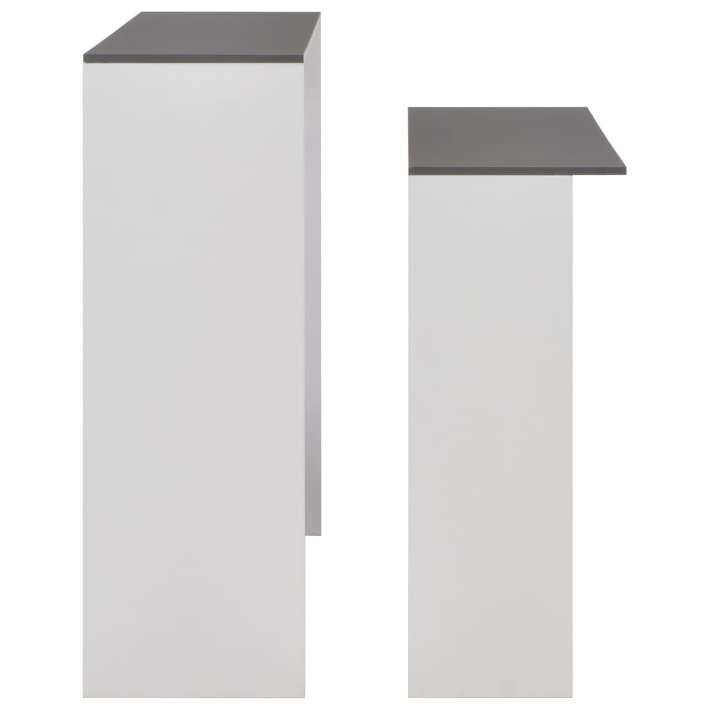 Bartisch mit 2 Tischplatten Weiß 130x40x120 cm