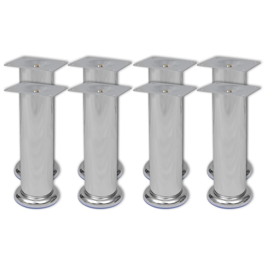 Runde Sofabeine 8 Stk. Chrom 60 mm
