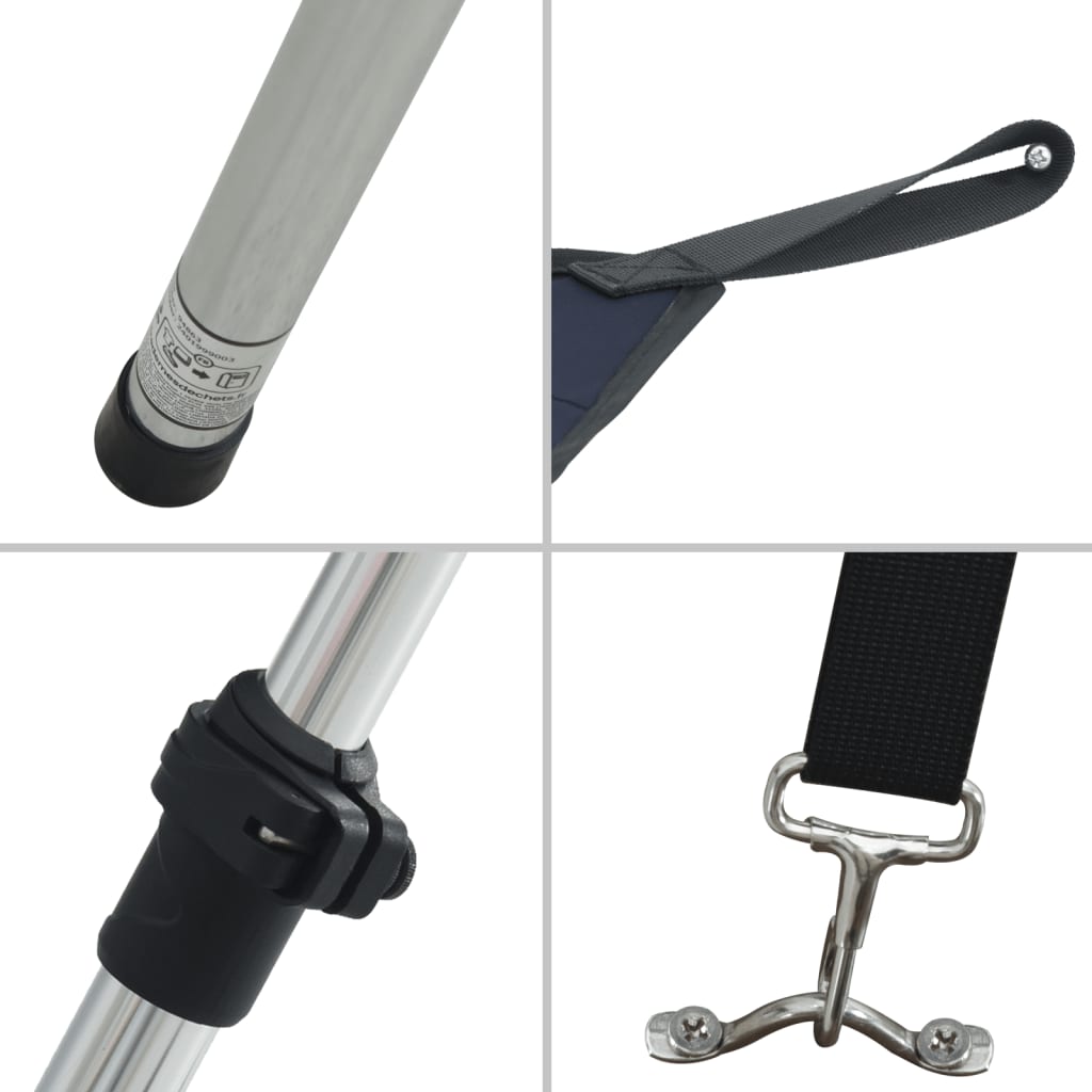 T-Top-Beschattungsverlängerung Weiß 170x170x(113-182,5) cm