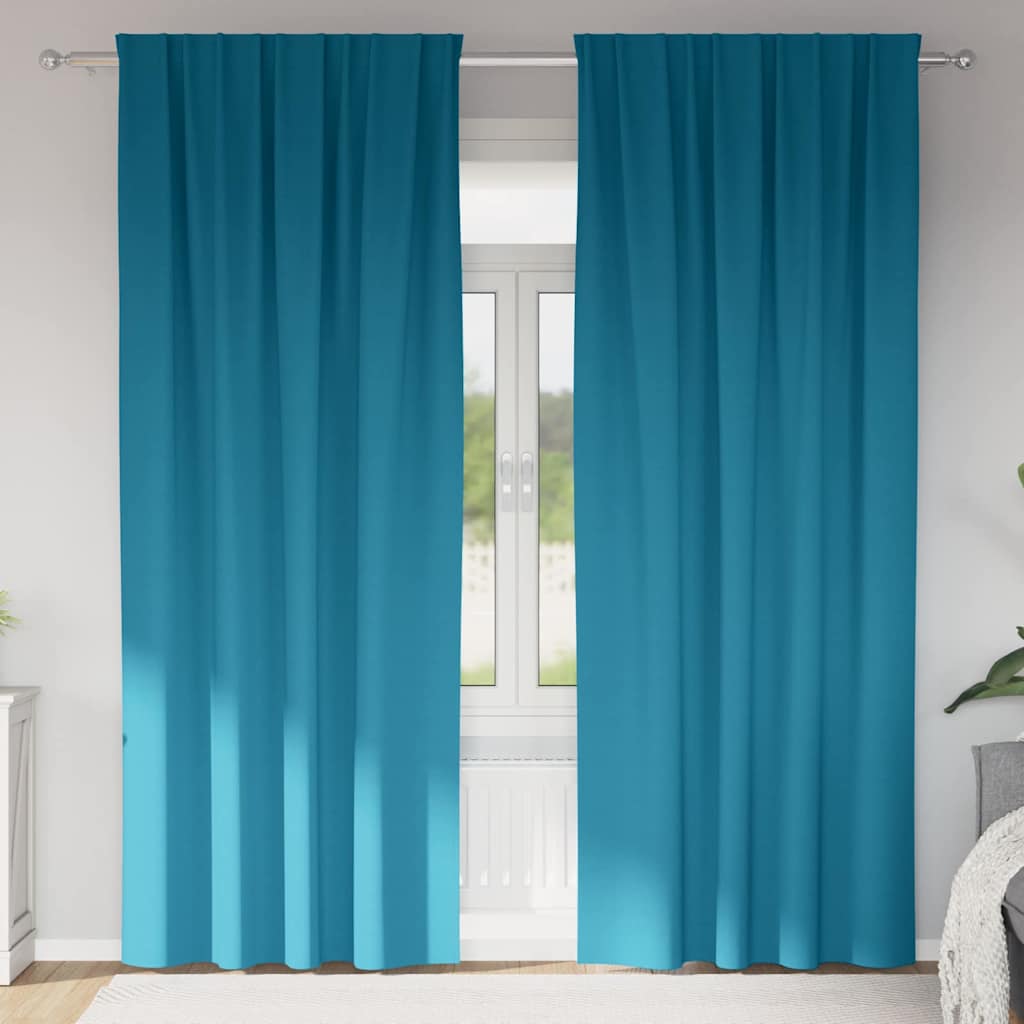 Verdunkelungs-Vorhänge mit Ringen 2 pcs Beige 140 x 140 cm