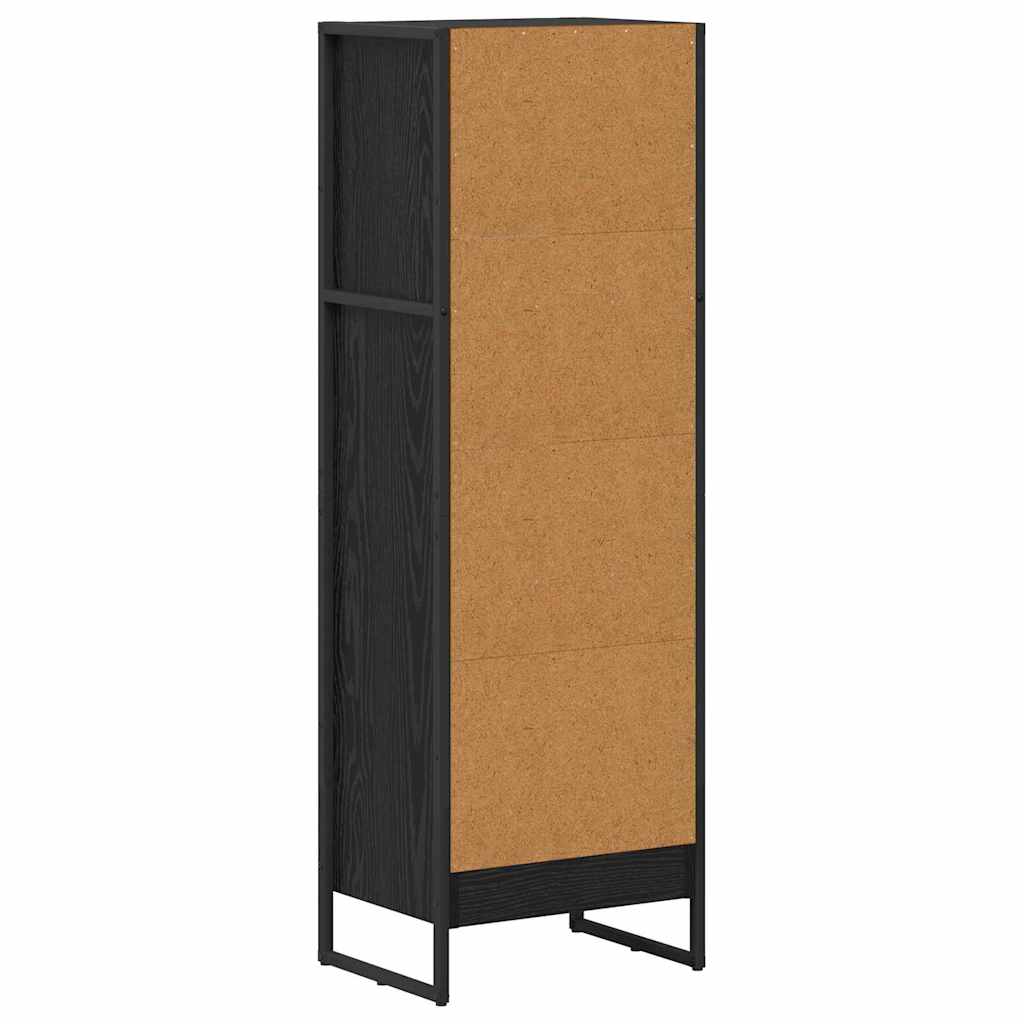 Bücherregal 2 pcs Schwarz Eichen-Optik 60 x 30 x 189,5 cm