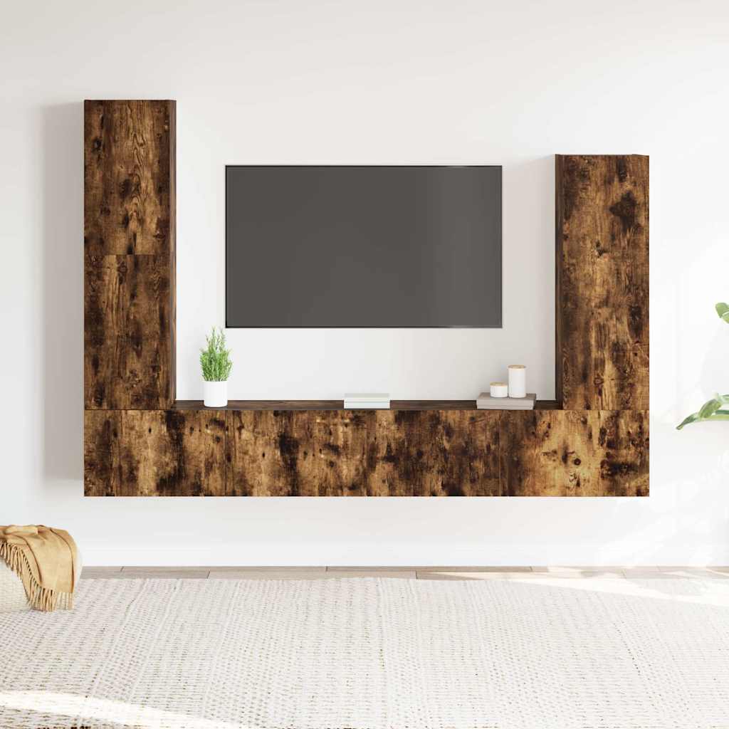 4-tlg. TV-Schrank-Set Weiß Holzwerkstoff