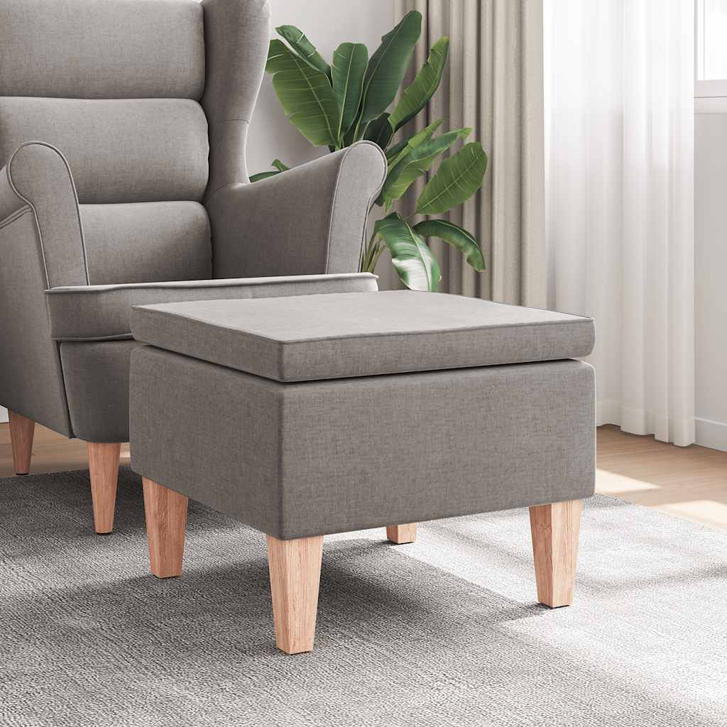Hocker mit Holzbeinen Weinrot Stoff