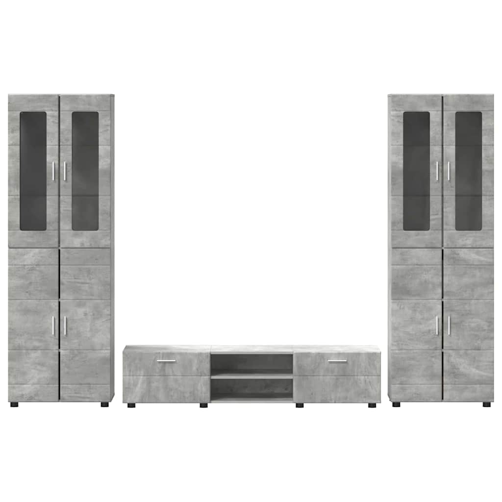 Highboard mit Regal FLORIN Weiß 60 x 35 x 182 cm Holzwerkstoff
