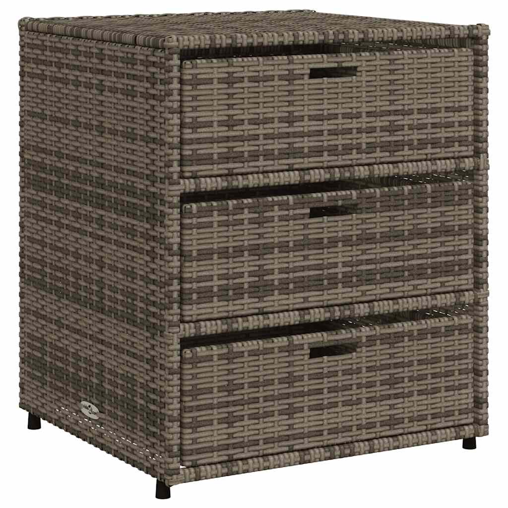 Gartenschrank Schwarz 55x59x80 cm Poly Rattan