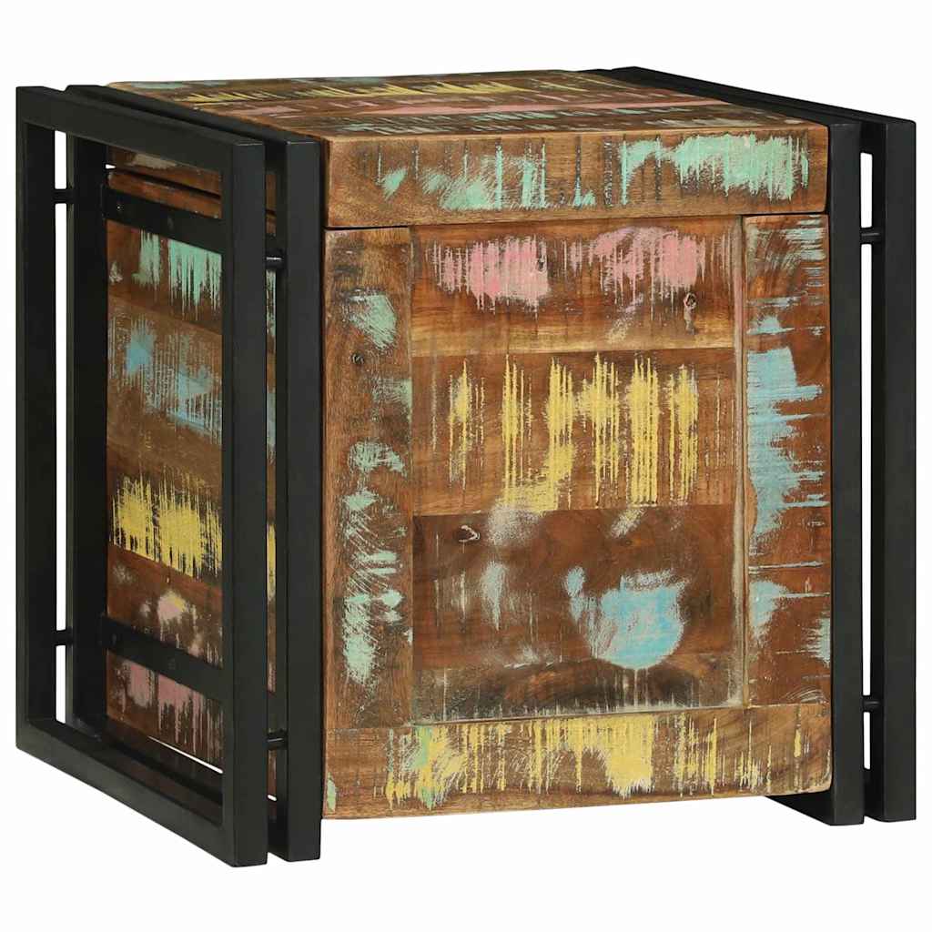 Aufbewahrungsbox 50 x 50 x 50 cm Massives upgecyceltes Holz