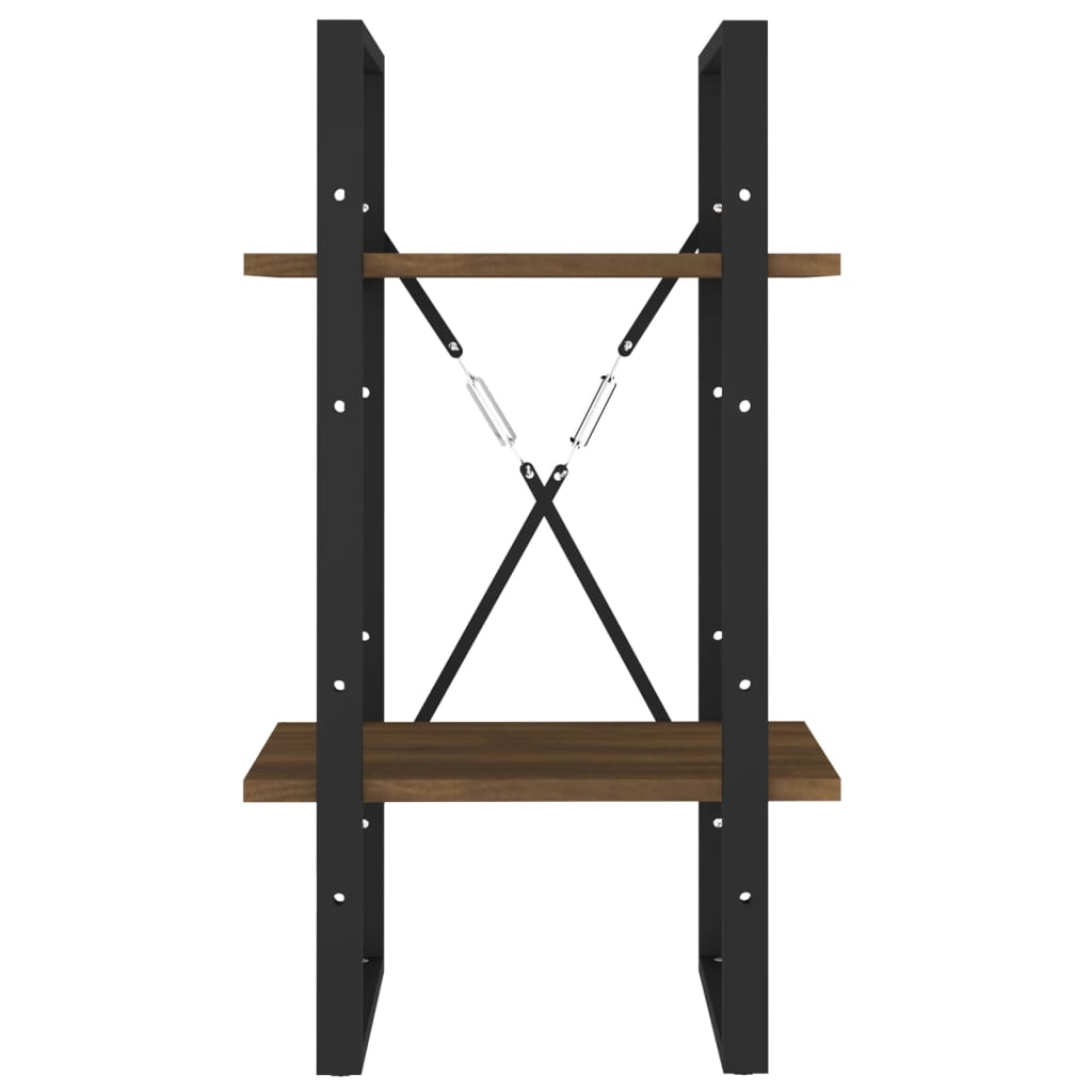 Bücherregal 2 Fächer Weiß 40x30x70 cm Holzwerkstoff