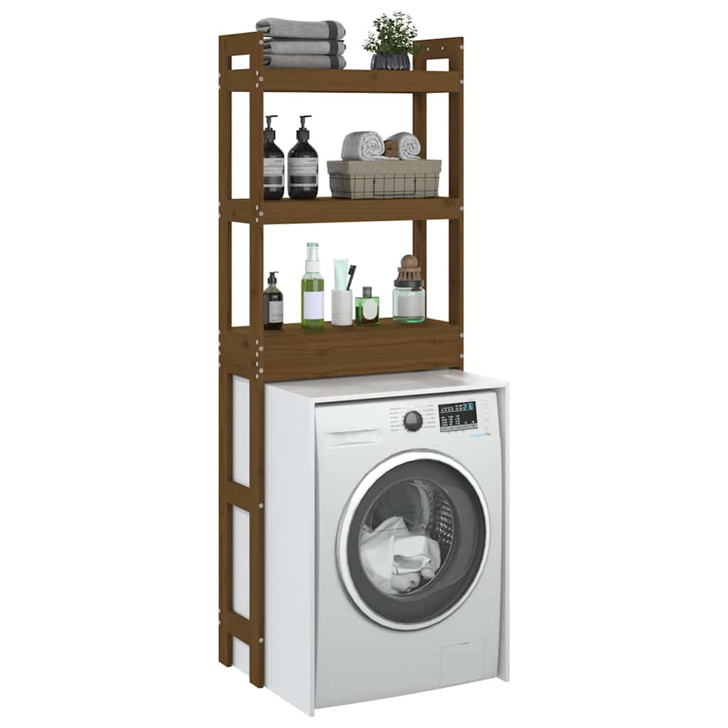 Toilettenregal 63x26x171 cm Massivholz Kiefer