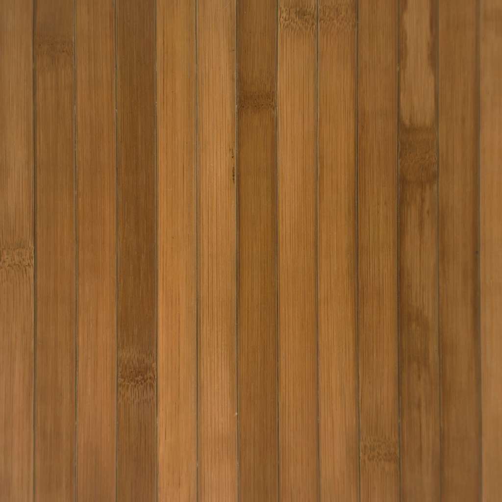 Teppich Rund Schwarz 60 cm Bambus