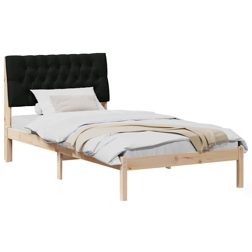Bettgestell mit gepolstertem Kopfteil Braun 200 x 200 cm