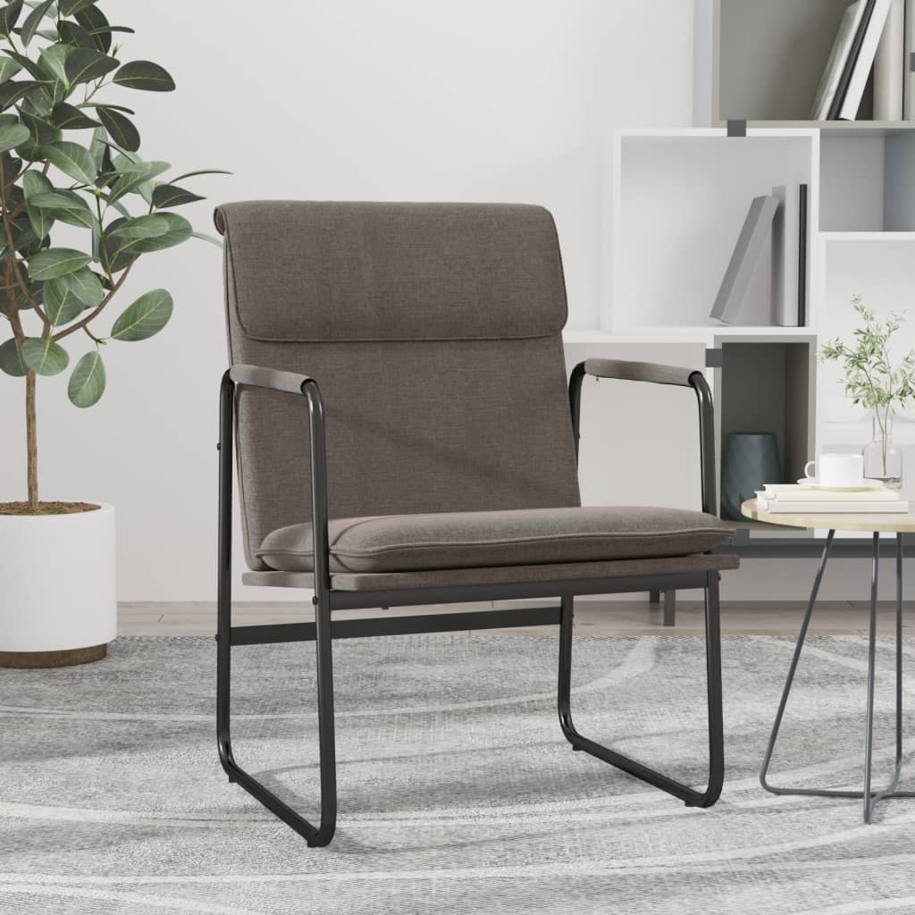 Loungesessel Hellgrau 55x64x80 cm Stoff