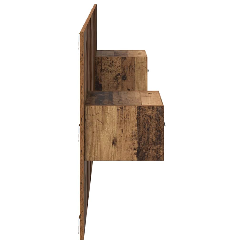 Kopfteil mit Nachttischen Weiß Holzwerkstoff