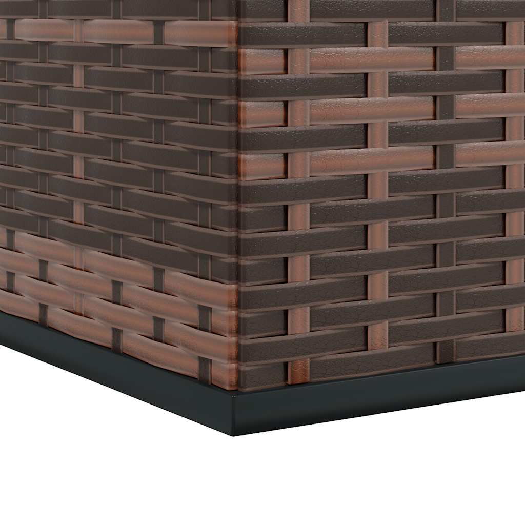 Garten-Kissenbox PE Rattan 100x49x103,5 cm Schwarz