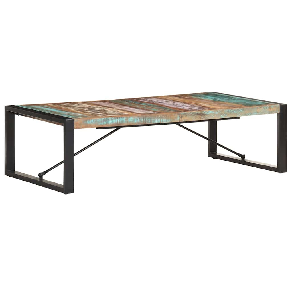 Couchtisch 140x140x40 cm Raues Mangoholz