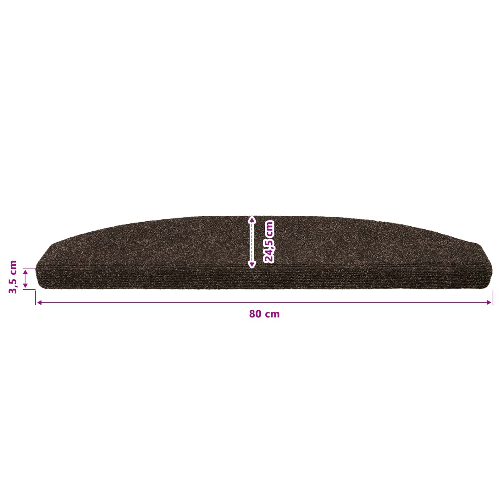 Selbstklebende Treppenschoner 15 pcs Beige 80 x 24,5 x 3,5 cm
