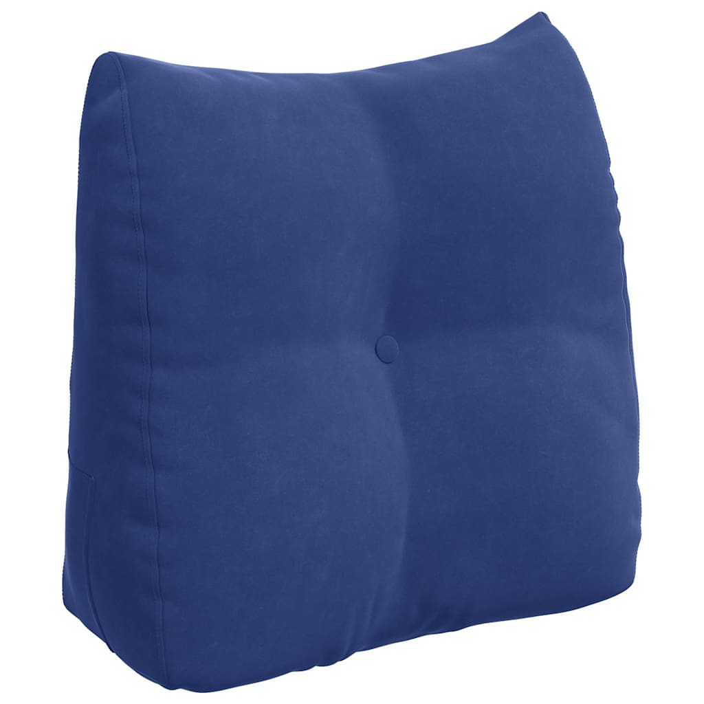 Rückenkissen Blau 45 x 24 x 50 cm Samt