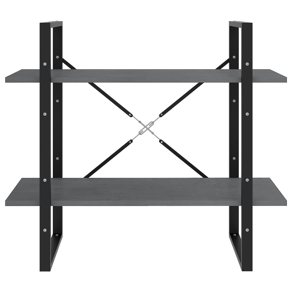 Bücherregal 2 Fächer Weiß 80x30x70 cm Holzwerkstoff