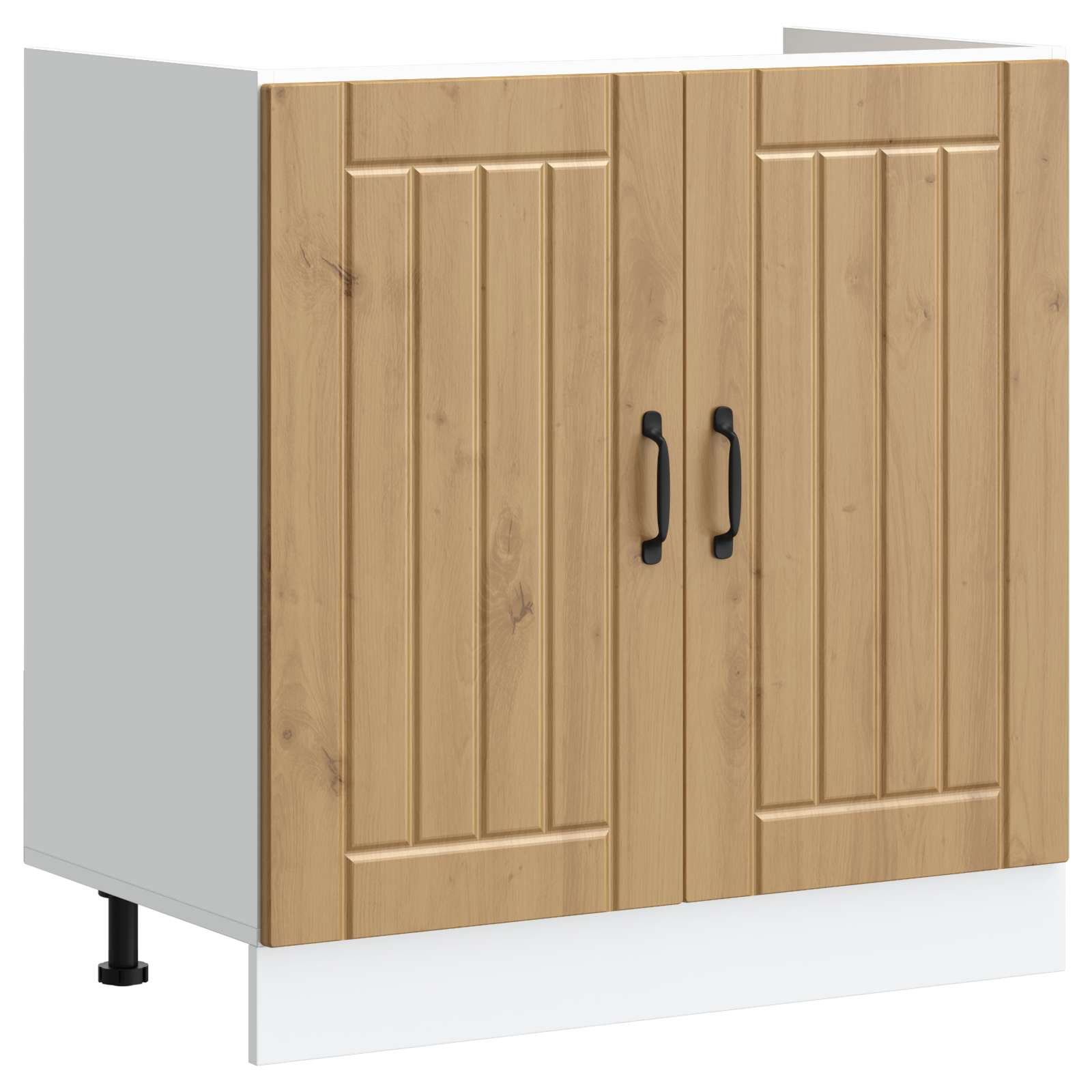 Waschbecken-Unterschrank mit Tür Lucca 2 pcs Weiß Holzwerkstoff