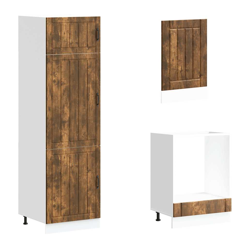 7-tlg. Küchenschrank-Set Lucca Weiß Holzwerkstoff