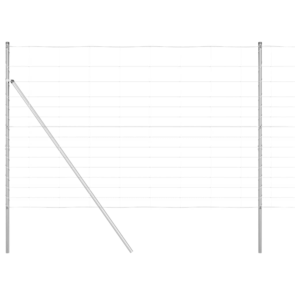 Ground Fix Geschweißter Drahtzaun 25 x 0,8 m Silber Netz