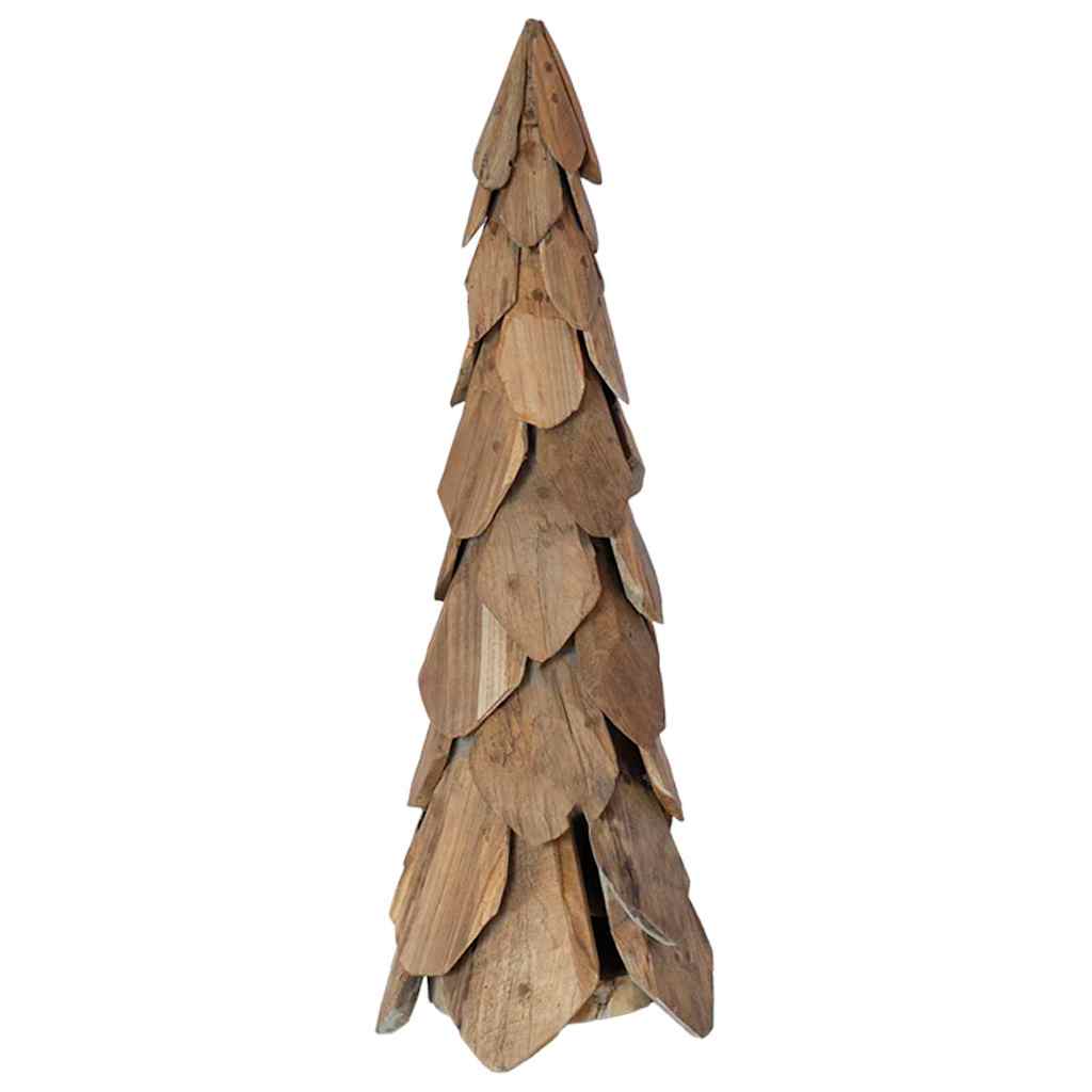 Weihnachtsbaum mit Ständer Braun 51 cm Massivholz Teak