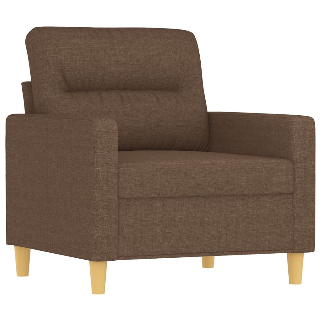 4-tlg. Sofagarnitur mit Kissen Taupe Stoff