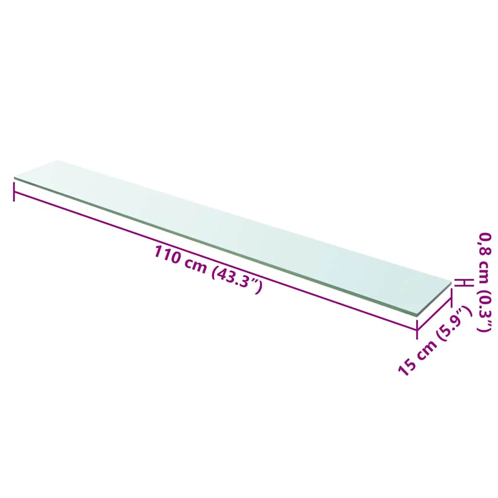 Regalboden Glas Transparent 20x12 cm
