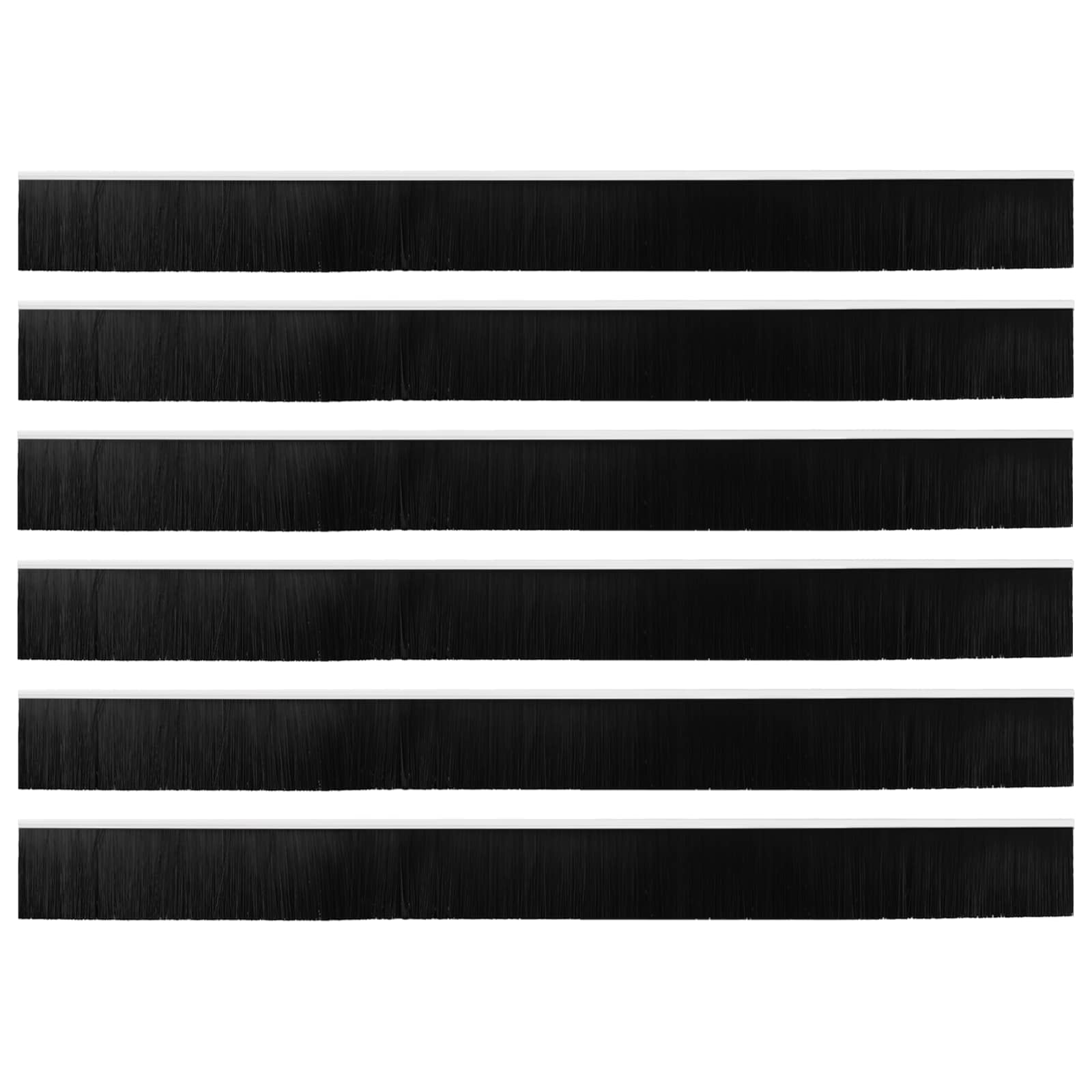 Selbstklebende Türbürstendichtungen 2 pcs Braun 100 cm