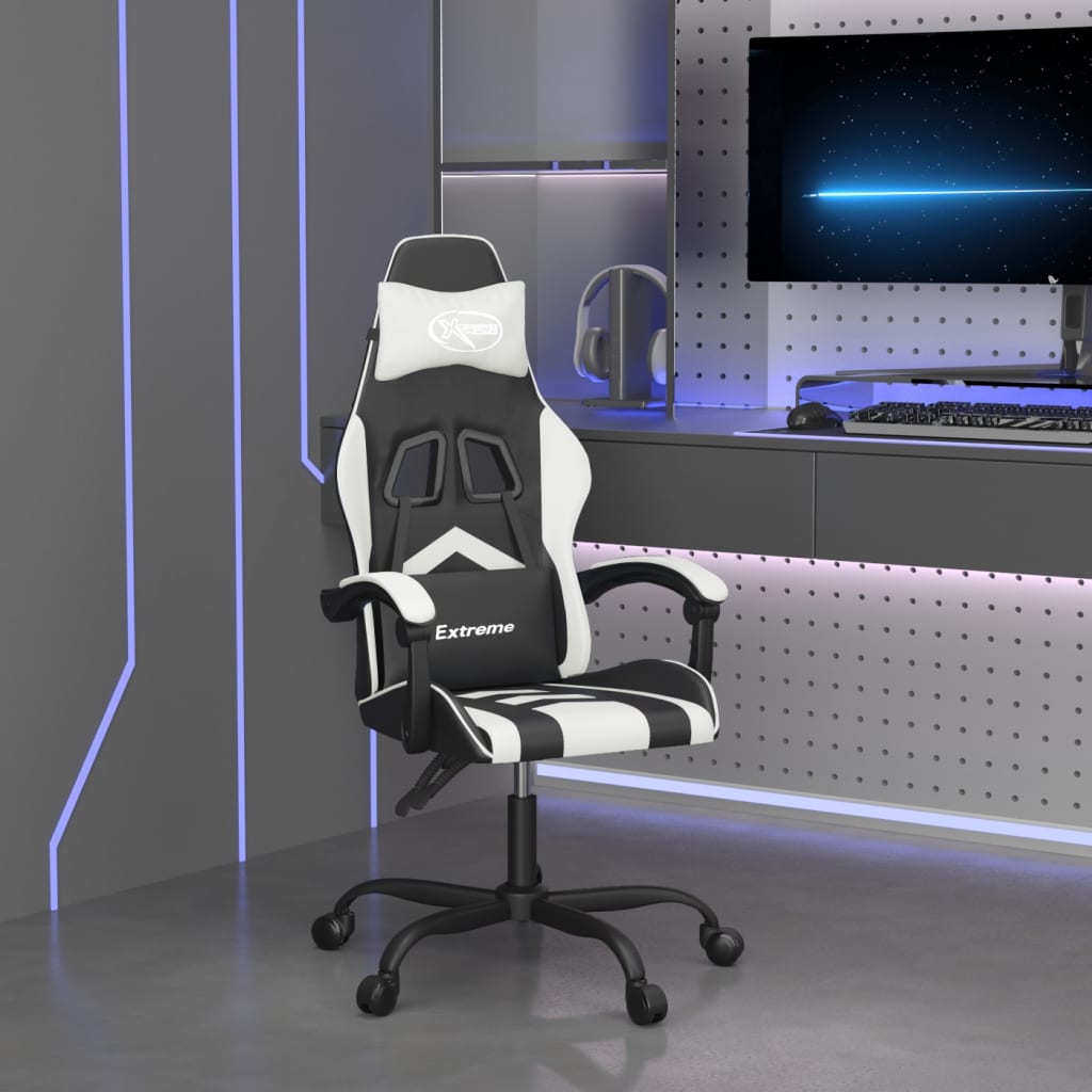 Gaming-Stuhl Drehbar Schwarz und Rot Kunstleder