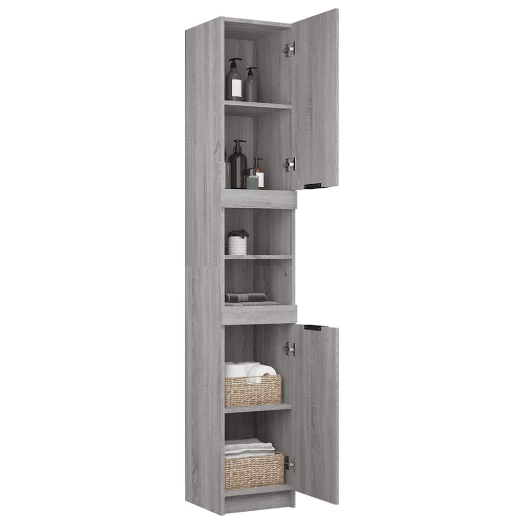 Badschrank Weiß 32x34x188,5 cm Holzwerkstoff