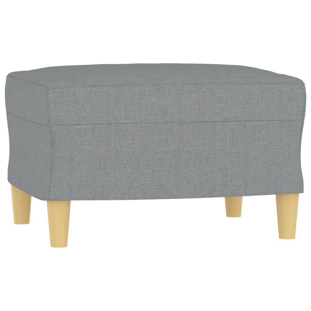 3-tlg. Sofagarnitur mit Kissen Taupe Stoff