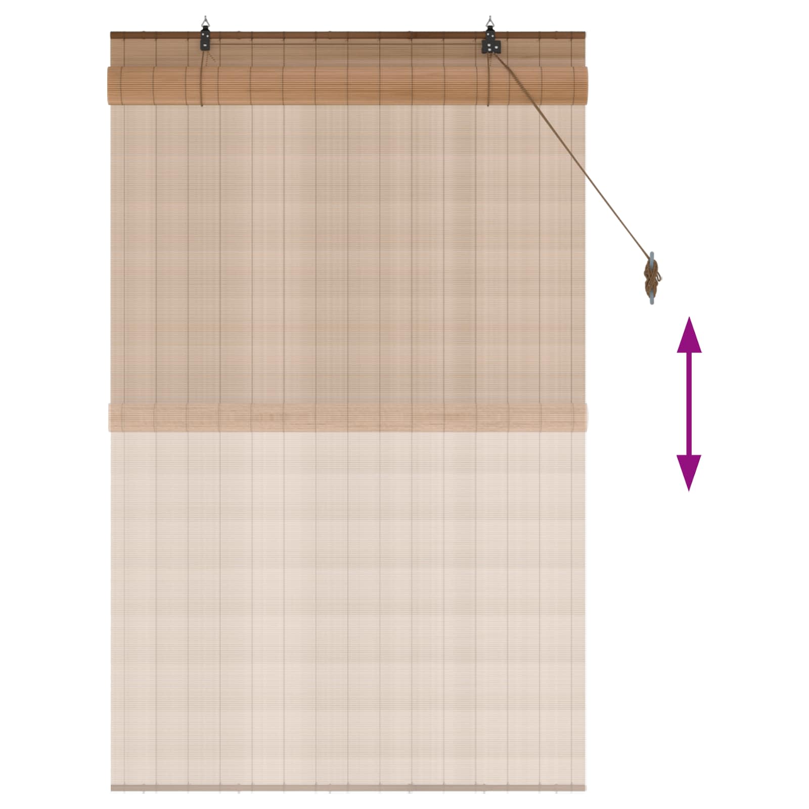 Bambusrollo Natur 80x160 cm