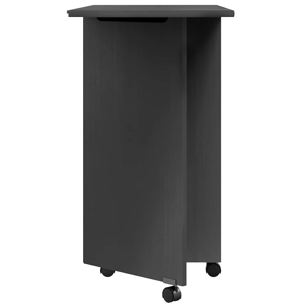 Rollschrank mit Schreibtisch MOSS Honigbraun Massivholz Kiefer